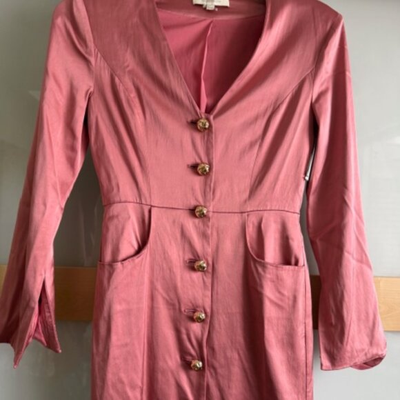 Favorite Daughter Audrey Satin Long-Sleeve Minidress - Picture 2 of 8